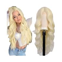 Peruca Sintética Longa E Cacheada Preta Com Grandes Ondas, Fluffy, De Seda De Alta Temperatura,