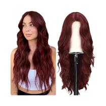 Peruca Sintética Longa E Cacheada Preta Com Grandes Ondas, Fluffy, De Seda De Alta Temperatura,