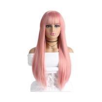Peruca Sintética Longa E Lisa De 26 Polegadas Para Mulheres, Moda Diária, Fantasia De Halloween,