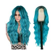 Peruca Sintética Longa E Ondulada De 26 Polegadas Para Mulheres, Parte Central, Cacheada, Aparência