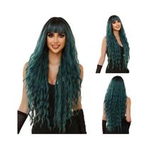 Peruca Sintética Longa Onda De Água Laranja Para Mulheres Cabelo Natural Com Franja Resistente Ao Peruca Sintética Longa Onda De Água Laranja Para Mulheres Cabelo Natural Com Franja Resistente Ao