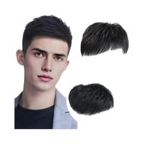 Peruca Sintética Masculina Curta Estilo Buzz Cut Para Cabeça Calva, Extensões De Cabelo Resistente a