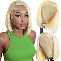 Peruca SKYDO 613 Blonde Bob 25cm Cabelo Humano 180 Densidade