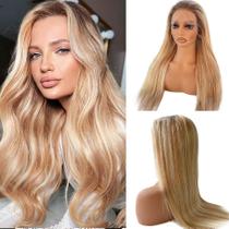 Peruca Smartinov Balayage Blonde Lace Frontal Cabelo Humano 40cm