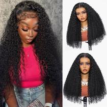 Peruca SUPERNOVA, cabelo humano encaracolado, 66 cm, 180% de densidade, renda HD