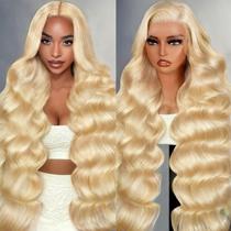 Peruca Texiora loira 81 cm, 200% de densidade, ondulado natural, lace frontal 13x6 Peruca Texiora loira 81 cm, 200% de densidade, ondulado natural, lace frontal 13x6