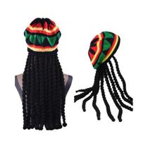 Peruca Trançada Jamaicana Unissex Com Gorro De Malha, Boné De Dreadlocks Hip Hop, Fantasia Bob Peruca Trançada Jamaicana Unissex Com Gorro De Malha, Boné De Dreadlocks Hip Hop, Fantasia Bob