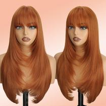 Peruca TressGlam Ginger, longa, reta, em camadas, 66 cm, laranja Peruca TressGlam Ginger, longa, reta, em camadas, 66 cm, laranja