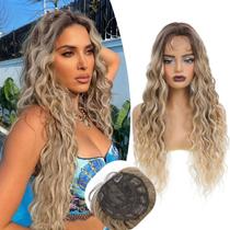 Peruca UDU 66 cm, protetor de cabelo sintético encaracolado para mulheres