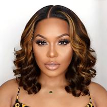 Peruca Ugrace Hair Hair Highlight Lace Front Human Hair 14" Loose Wave