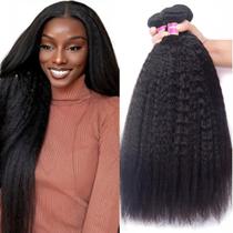 Peruca UNICE 10A Yaki Kinky Liso 46-56 cm 3 Pacotes Peruca UNICE 10A Yaki Kinky Liso 46-56 cm 3 Pacotes