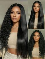 Peruca UNICE 2 em 1 Cabelo Humano 13x4 Lace Front 56 cm Peruca UNICE 2 em 1 Cabelo Humano 13x4 Lace Front 56 cm