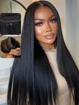 Peruca UNICE Bye Bye Knots Yaki Straight 16" HD Lace 150% de densidade Peruca UNICE Bye Bye Knots Yaki Straight 16" HD Lace 150% de densidade