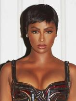 Peruca Unipearl curta Pixie Cut com franja, 100% cabelo humano