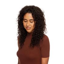Peruca UPart Cabelo Natural Cacheado 40cm Textura Wavy De Benguela Castanho Escuro 190g