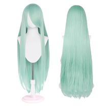 Peruca UTIEHD 100 cm de comprimento verde pastel Anime Cosplay Peruca UTIEHD 100 cm de comprimento verde pastel Anime Cosplay