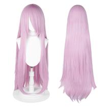 Peruca UTIEHD de 100 cm de comprimento, fantasia de anime, cosplay, rosa pastel Peruca UTIEHD de 100 cm de comprimento, fantasia de anime, cosplay, rosa pastel