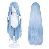 Peruca UTIEHD de fibra sintética de 100 cm de comprimento para cosplay - azul celeste Peruca UTIEHD de fibra sintética de 100 cm de comprimento para cosplay - azul celeste