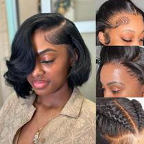 Peruca UWLK Bob Lace Front 100% cabelo humano 200% densidade 25cm Peruca UWLK Bob Lace Front 100% cabelo humano 200% densidade 25cm