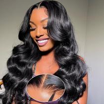Peruca UWLK Body Wave 100% cabelo humano 20 polegadas 180% de densidade