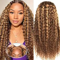 Peruca Virginess Ombre Highlight Deep Wave 71 cm 180% de densidade Peruca Virginess Ombre Highlight Deep Wave 71 cm 180% de densidade