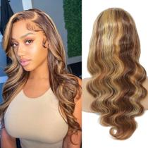 Peruca vivehebe Ombre Lace Front 34" Body Wave Human Hair