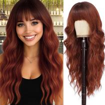 Peruca WAVE&BREEZE Long Ginger Orange Wavy Curly 66 cm para mulheres