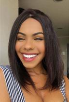 Peruca Wholelace de Cabelo Humano com Silk Lace Malu - 30 cm - Castanho