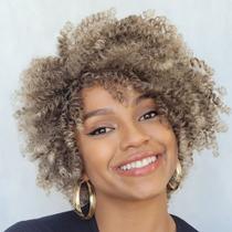 Peruca Wig Afro Crespa Natural Curly- Fibra Premium- PLES - Janet Collection