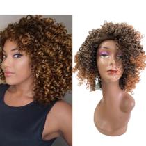 Peruca Wig Cacheada 60cm Fibra Orgânica Para Uso Diário