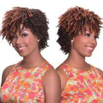 Peruca Wig Curta Afro Tipo Dread Estilosa Fibra Orgânica