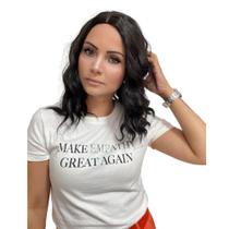 Peruca Wig Curta Corte Moderno Ondulada Sem Franja 40cm