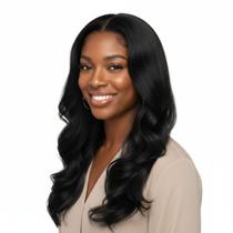 Peruca Wig de Fibra Sintetica Paloma 60cm - Cor Preto