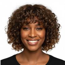 Peruca Wig Diana Sintética 25cm Castanho/L Escuro/Loiro