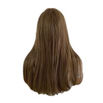 Peruca Wig Lisa 60 Cm Loiro Natural Mesclado Fibra Orgânica