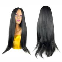 Peruca Wig Longa Lisa Fibra Orgânica Premium Aspecto Humano - Rass Hair