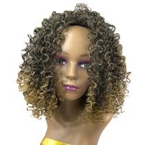 Peruca Wig Modelo Georgia Fibra Premium Cacheada Afro Volumosa