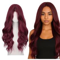 Peruca Wig Ondulada sem Franja 65cm Moderna e Natural
