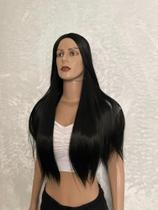 Peruca wig preta lisa 70cm fibra premium para ser utilizada diariamente Peruca wig preta lisa 70cm fibra premium para ser utilizada diariamente