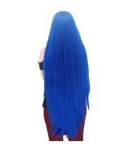Peruca Wig Super Longa 1 Metro Cosplay Fantasia Azul Royal