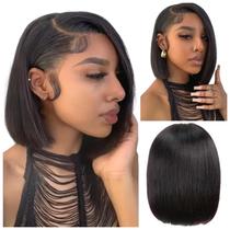 Peruca Wigbow Bob 13x4 HD Lace Front Cabelo humano 180% de densidade Peruca Wigbow Bob 13x4 HD Lace Front Cabelo humano 180% de densidade