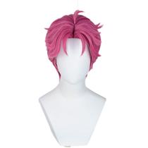 Peruca Wiggy Mermaid Akaza Peruca sintética curta rosa escuro