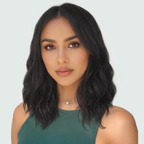 Peruca Wignee U Part, 100% cabelo brasileiro, 14", leve, 4,5 cm