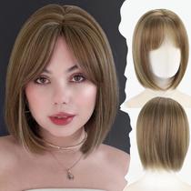 Peruca WIGYY Honey Brown Short Bob com franja de 30 cm para mulheres