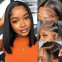 Peruca YFOXI Glueless Bob 40cm, cabelo humano, renda transparente Peruca YFOXI Glueless Bob 40cm, cabelo humano, renda transparente