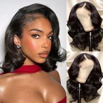 Peruca Yingrun Bob 30 cm Body Wave Lace Front 180% de densidade