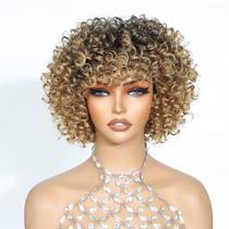 Peruca YOKABOOM Short Curly Ombre Highlight Honey Blonde M1B/27 Peruca YOKABOOM Short Curly Ombre Highlight Honey Blonde M1B/27