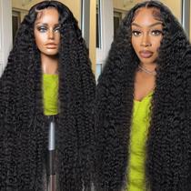 Perucas BJVT Deep Wave Lace Front 34", cabelo humano de densidade 200 Perucas BJVT Deep Wave Lace Front 34", cabelo humano de densidade 200