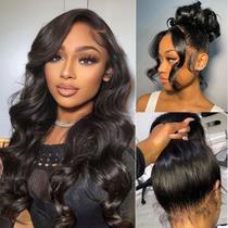 Perucas frontais de renda 360 Wighottie Body Wave Human Hair 22 cm