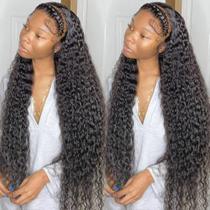 Perucas frontais de renda bangjazz 180% de densidade HD 24" Deep Wave